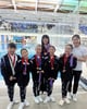 Coach Lia Zhang with Swimmers